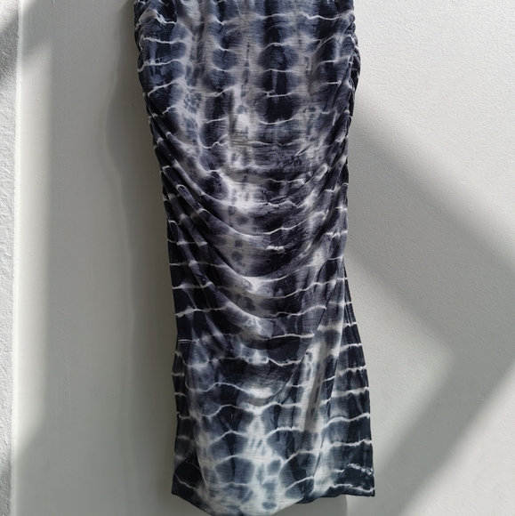 Ruched Tie-Dye James Perse Skirt - Picture 2 of 3